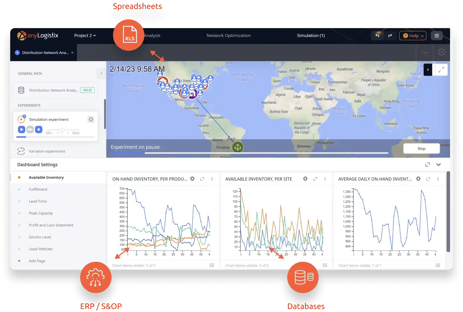 AnyLogistix - aplicativo independente multiplataforma para desktop ou servidor
