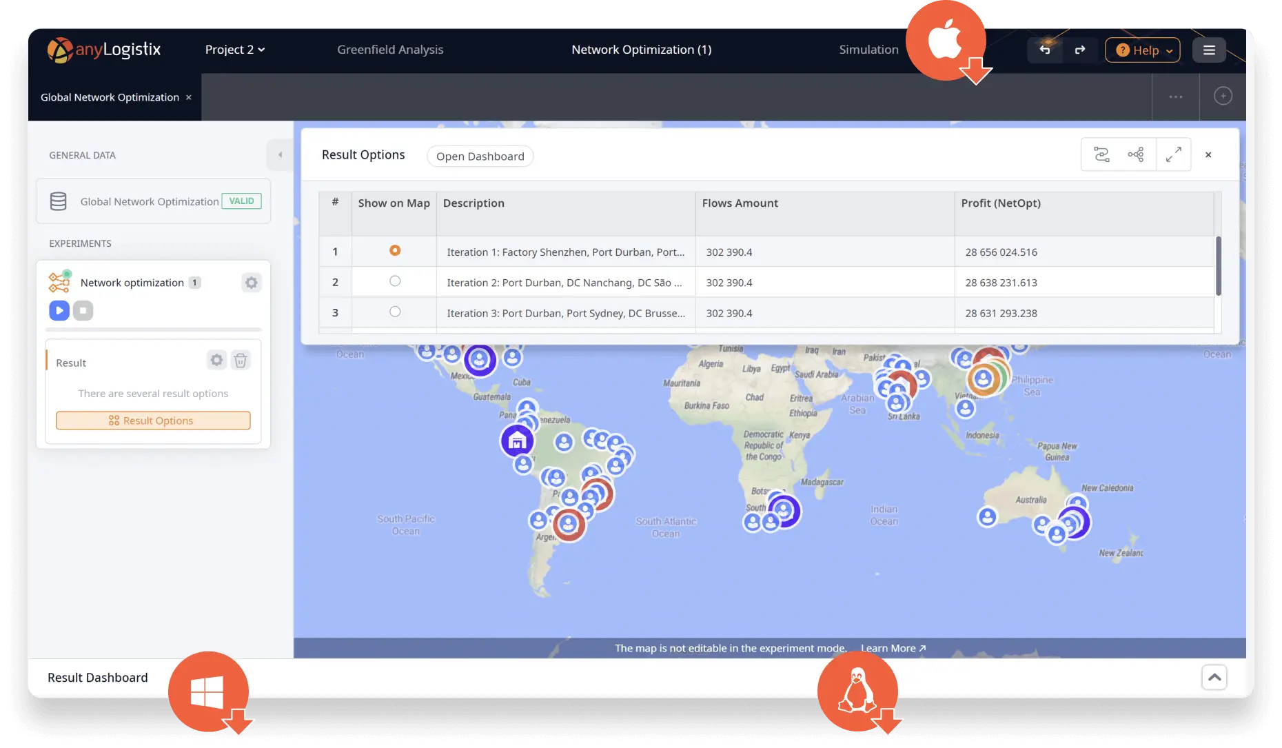 Baixe agora a versão de Avaliação gratuita do Anylogistix